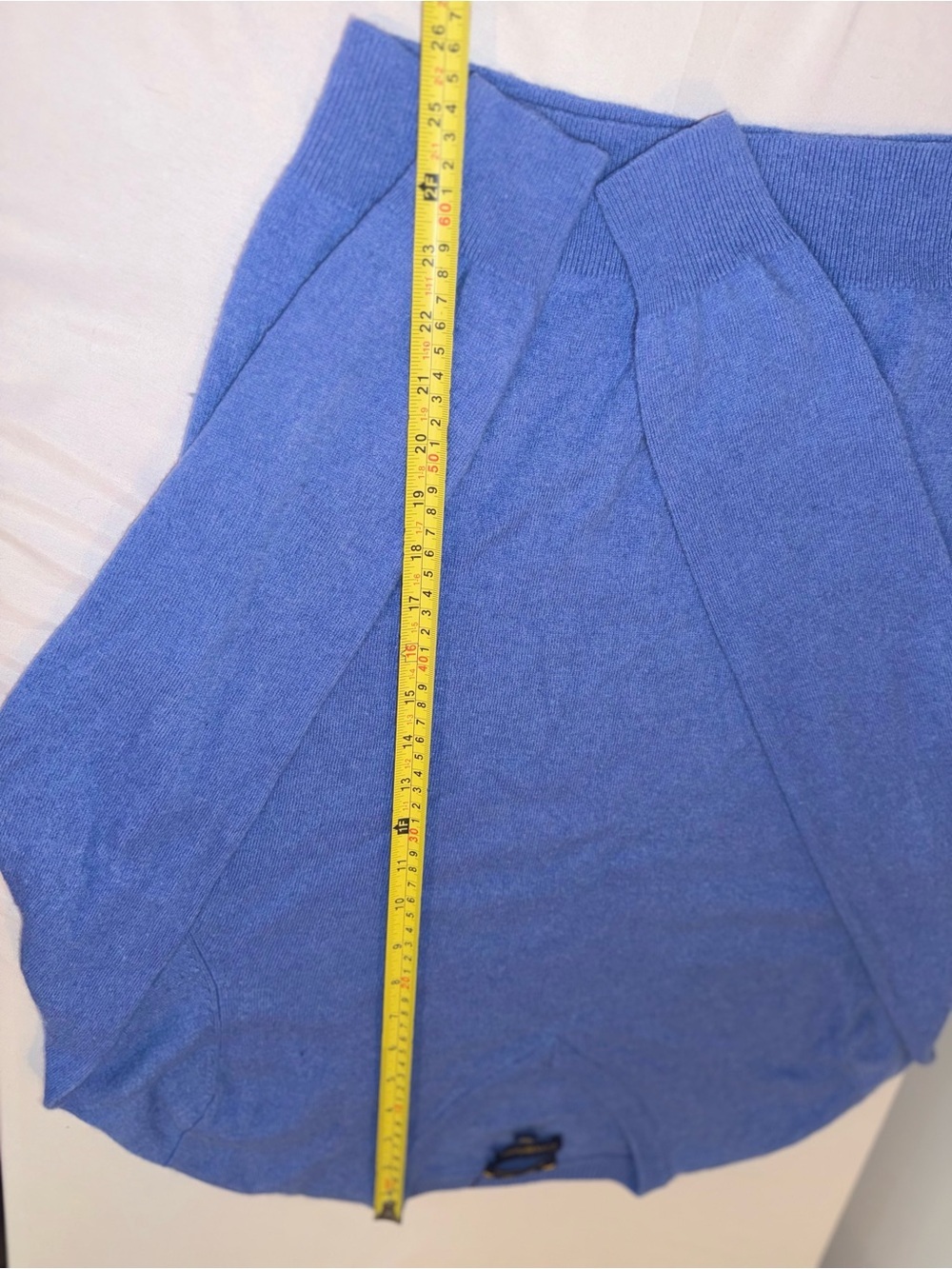 Club Room Estate Cashmere Men Classic V-Neck Blue Sweater Pullover Size Medium - Picture 10 of 15